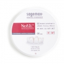 Бял циркониев диск NexxZr Plus 98 x 12mm W9812NPWT Sagemax