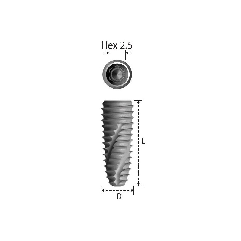 IMPLANT D4.0 L7mm No Mount