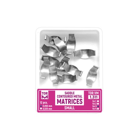 Метални, субгингивални, контурирани матрици small 12 броя TorVM
