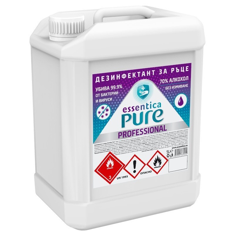 Дезинфектант за ръце Essentica Pure Professional 5L Essentica