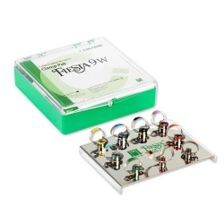 Цветно кодирани клампи без крилца Hygenic Fiesta 9W Coltene