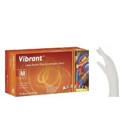 VIBRANT ръкавици латекс без талк - бели, 100 бр.