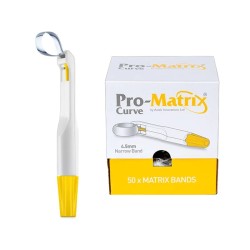 Тясна извита жълта премоларна матрица 4.5mm Pro-Matrix