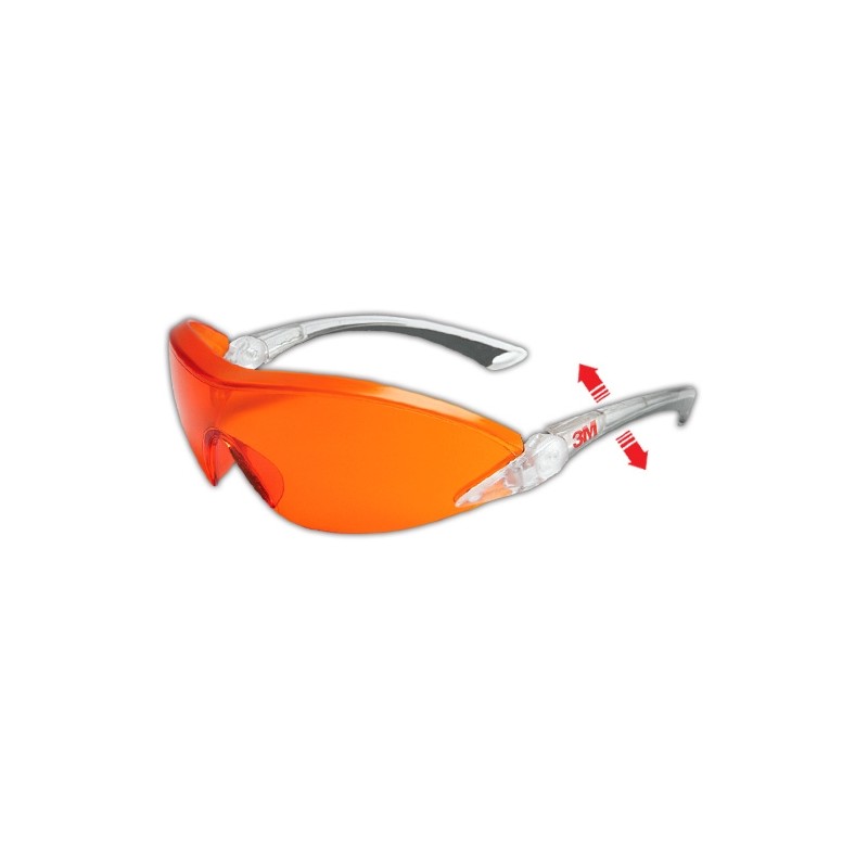 Предпазни очила, червени - оранжеви 3M